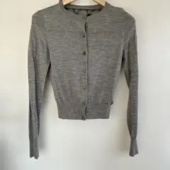 グレー 長袖カーディガン 背面レース