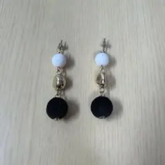 レディース ピアス ゴールド ブラック