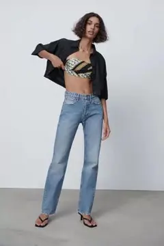 Zara デニム　34 ストレート