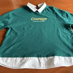 COLZA 襟付き トップス グリーン Lサイズ