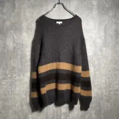 ◆【綺麗】モヘヤ，ユナイテッドアローズ，ボーダー，ニットプルオーバー，セーター