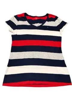 TOMMY HILFIGER ストライプ 半袖Tシャツ Lサイズ