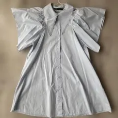 ZARA ピーターパンカラーポプリンミニワンピース　Sサイズ