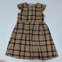 120★エニィファム★キラキラボタン付き！チェック柄ワンピース★