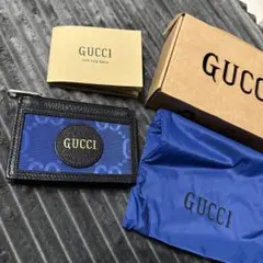 GUCCI グッチ　オフザグリット　カードケース　ブルー