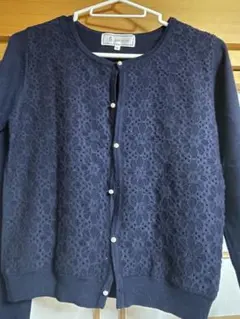Ropé Picnic ネイビー レースカーディガン 38 ロペピクニック