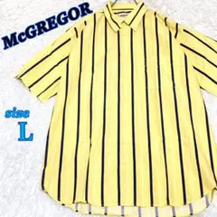【McGREGOR】ストライプシャツ 半袖 シャツ 大きいサイズ