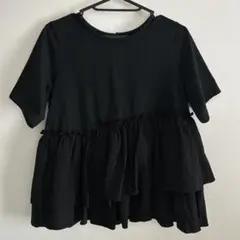 【GRL】アシンメトリーフリルブラウス[dk1149] ブラック