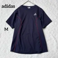 アディダス　スポーツTシャツ　半袖　ネイビー　メッシュ　M CLIMA COOL