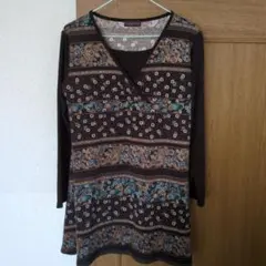 Calabaza ペイズリー柄 長袖チュニック