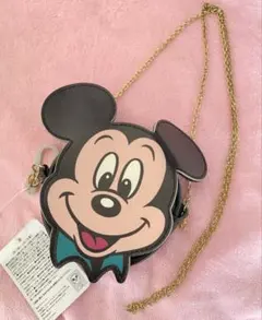 Disney ミッキーマウス 丸型お財布 ポシェット ショルダーバッグ
