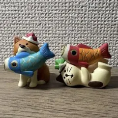 DECOLE コンコンブル 端午の節句 鯉運びわんこ 鯉運びにゃんこ 2点セット