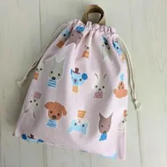 持ち手の短い巾着袋　2026-3