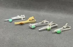 色石　ネクタイピン5点まとめて　重さ約28g