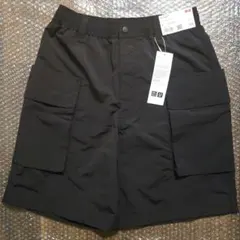UNIQLO U パラシュートカーゴショーツ ブラック S ショートパンツ