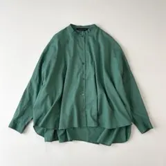 ポールスミス［M］ロールアップ袖×切手柄◎ラウンドアシメヘム 