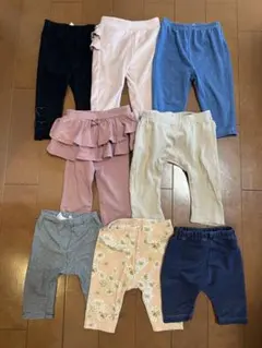 キッズベビーレギンス80サイズまとめ売り 8点セット 保育園着