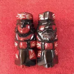 アイヌ民芸★木製ニポポ人形　ペア　郷土玩具