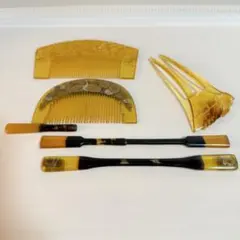 和装　髪飾り　かんざし　櫛　鼈甲風