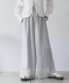 (L07363) JEANASIS リバーシブルシアーレイヤードパンツのサムネイル