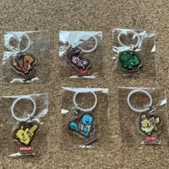 ポケモン アクリルキーホルダー 6個セット　ペットボトルチャーム
