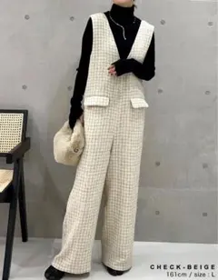 ツイード オーバーオール