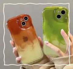 iPhone11ケース　韓国 かわいい お洒落　スマホケース グリーン