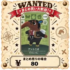 アントニオ　amiibo あつ森　アミーボカード　①