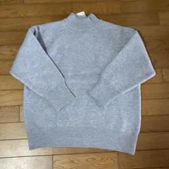 ミニミニストア　ハイネックニットセーター フリーサイズ　グレーのサムネイル