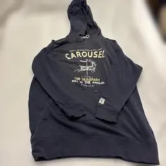 CAROUSEL プリント パーカー ネイビー