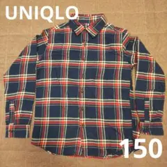 UNIQLO チェック柄 長袖シャツ 150