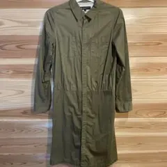 ユナイテッドアローズ　オリーブ色 Mサイズ シャツワンピース　長袖