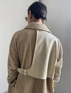 【新品】AMERI VINTAGE レザー コンビニ コーデュロイ コート