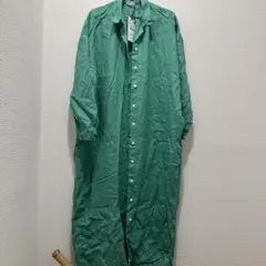 【新品未使用】ZARA ロングシャツワンピース　緑