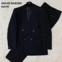 【美品】大きいサイズ ブラックフォーマル ダブル 背抜き 冠婚葬祭 黒