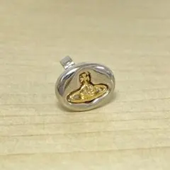Vivienne Westwood⭐️エンボスロゴピアス　シルバー×ゴールド