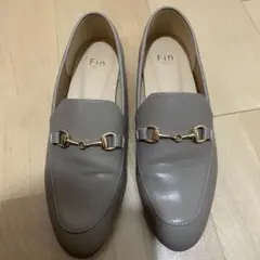 fin フィン　ビットローファー　グレー