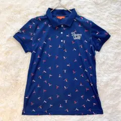BEAMS GOLF ポロシャツ ネイビー 総柄 - メルカリ