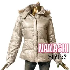 ⭐️A1119⭐️ NANASHI ♥ フードファー付き フェザー ダウンジャケット