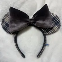 ディズニー　カチューシャ チェック柄