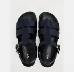 【新品】ZARA 完売品 サテン ケージサンダル 37のサムネイル