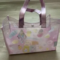 すみっコぐらし　ビニールバッグ　ピンク