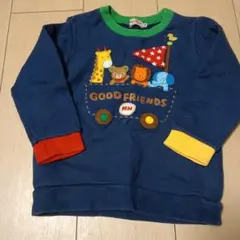 ミキハウス 動物刺繍 トレーナー 100