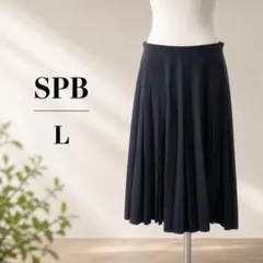 SPB エスピービー ブラック プリーツ ひざ丈フレアスカートのサムネイル