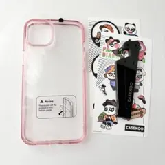 iPhone 14 Plus 15Plus クリアケース ピンク 透明