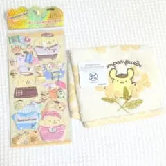 サンリオ❤ポムポムプリン❤マイコーディネートシール タオルハンカチセット