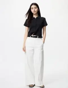 UNIQLO ワイドトラウザージーンズ S サイズ