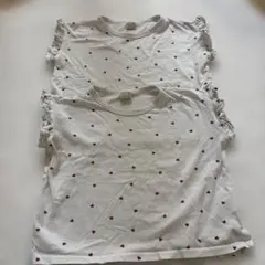 プティマイン 120 ハート柄半袖Tシャツ２枚セット 双子