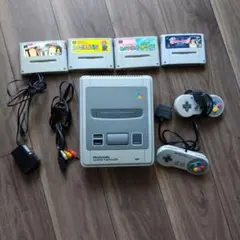 スーパーファミコン本体とコントローラーセット、カセットのおまけ付き