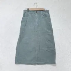 サマンサモスモス コーデュロイ ミモレ丈スカート F スリット バックゴム 無地